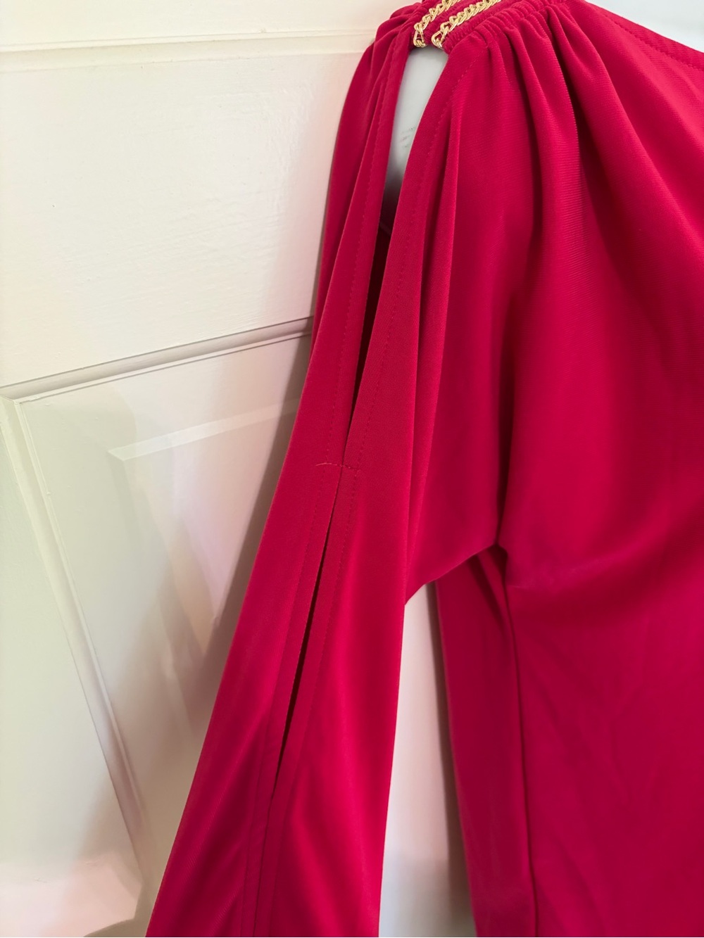 Nine West Fuchsia Boatneck 3/4 Sleeve Blouse - Picture 3 of 5